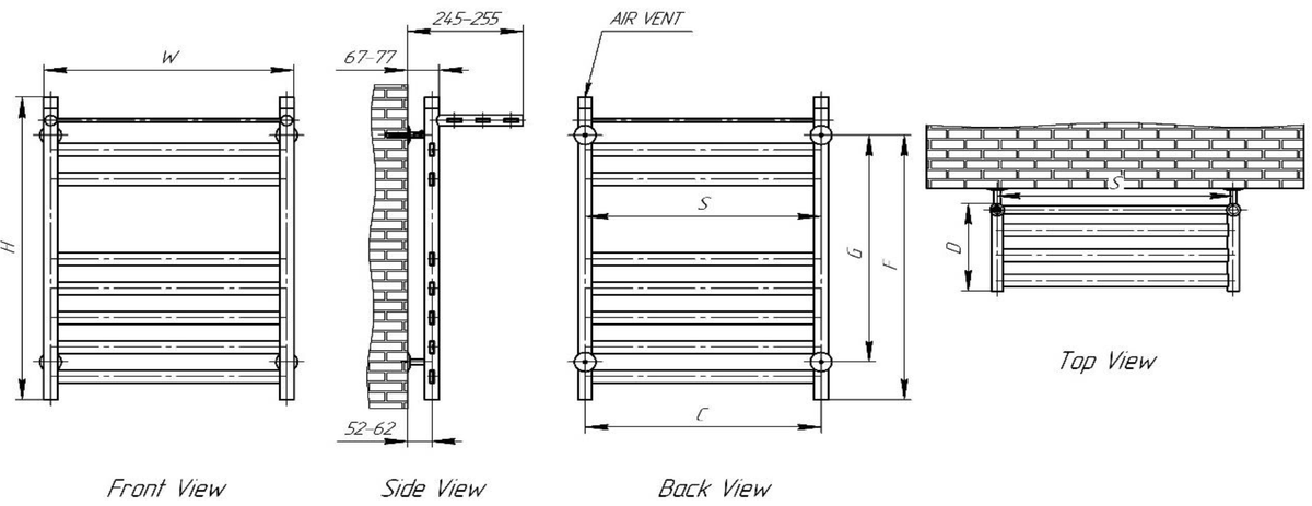 Reina Alento technical drawing