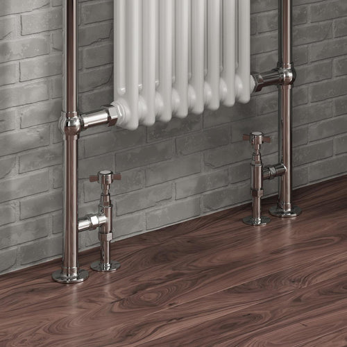 Reina Bronte Angled Valves radiator room setting