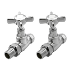 Reina Bronte Straight Valves Chrome
