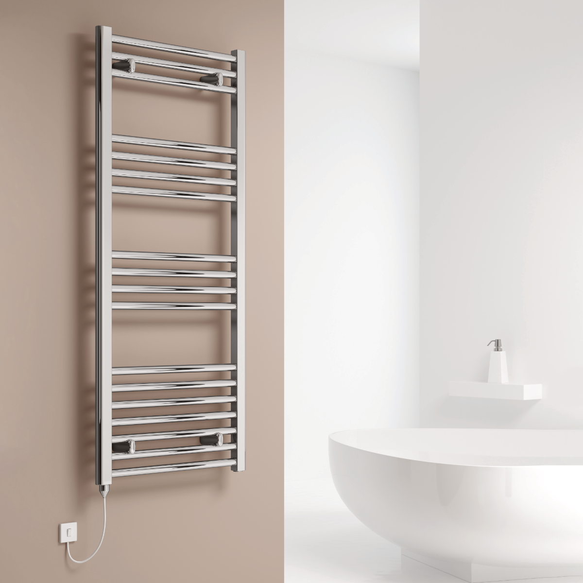 Reina Capo Curved Electric radiator room setting