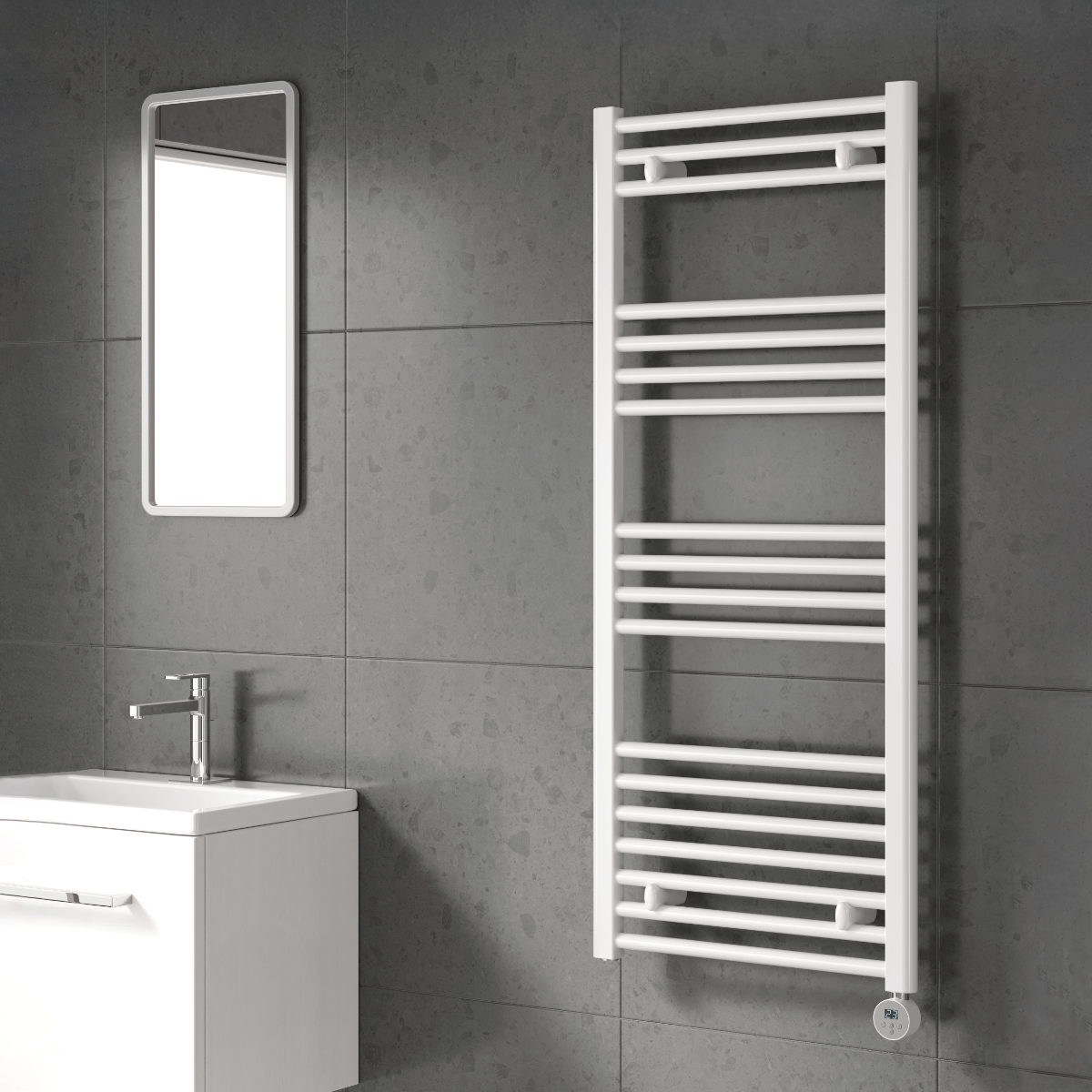 Reina Capo Flat Electric radiator room setting