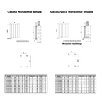 Reina Loco Horizontal Double technical drawing