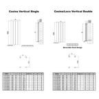 Reina Casina Vertical technical drawing