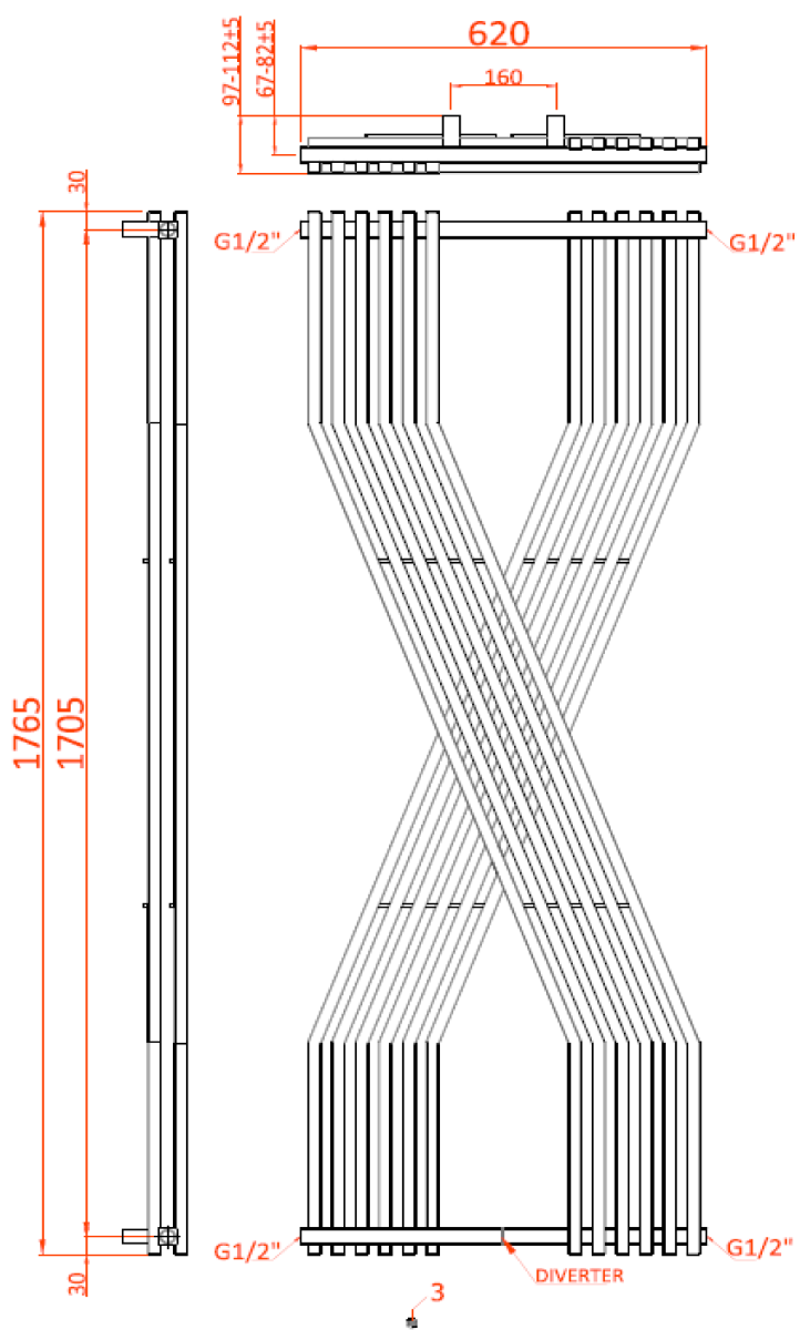Reina Coredo technical drawing