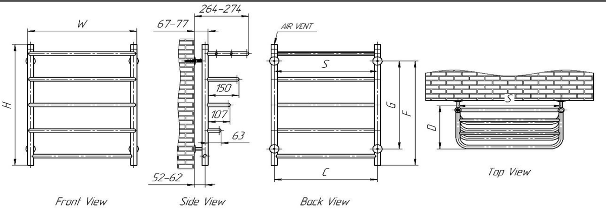 Reina Elvo technical drawing