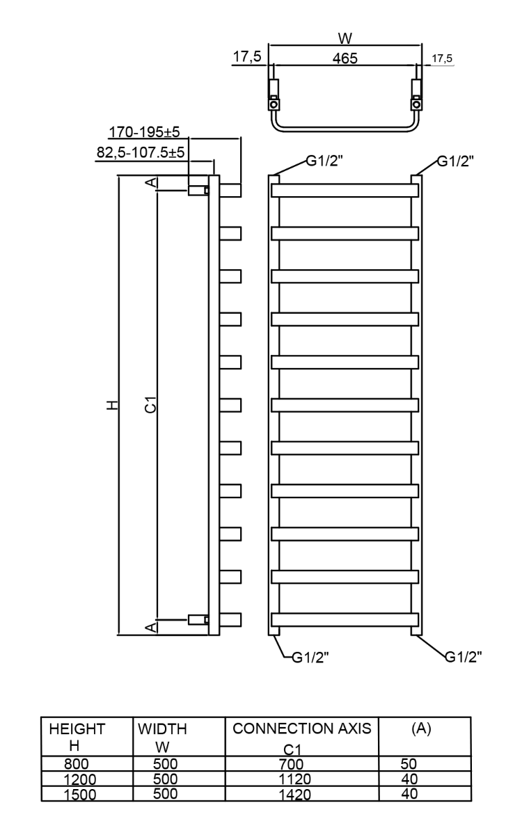 Reina Flora technical drawing