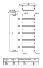 Reina Flora technical drawing