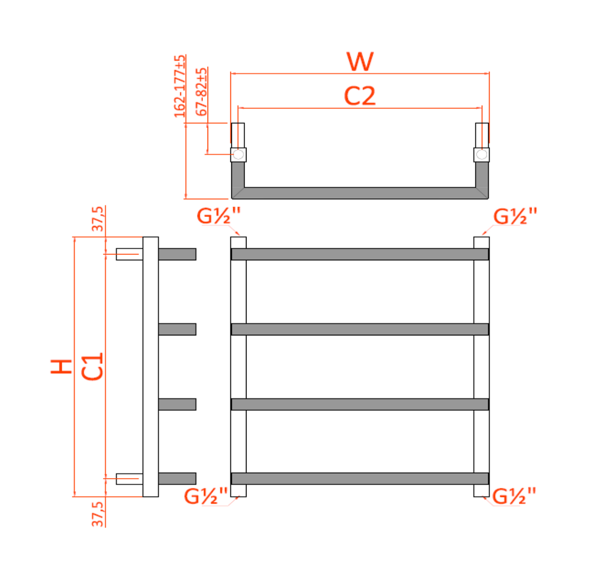 Reina Glora technical drawing