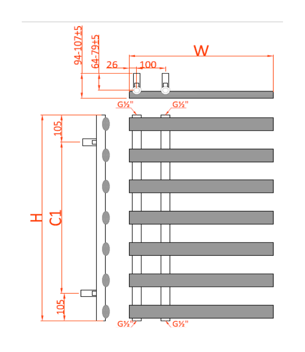 Reina Grace technical drawing