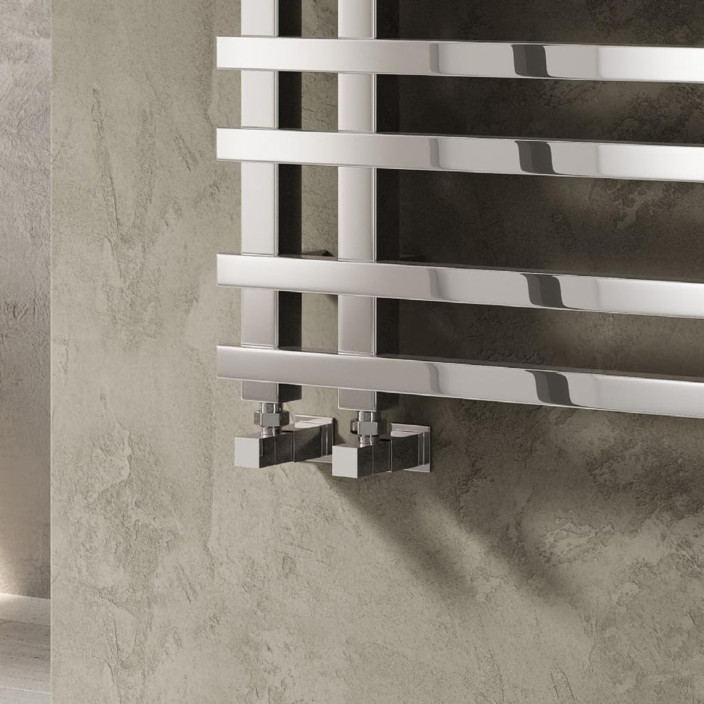 Reina Loge Angled Valves radiator room setting