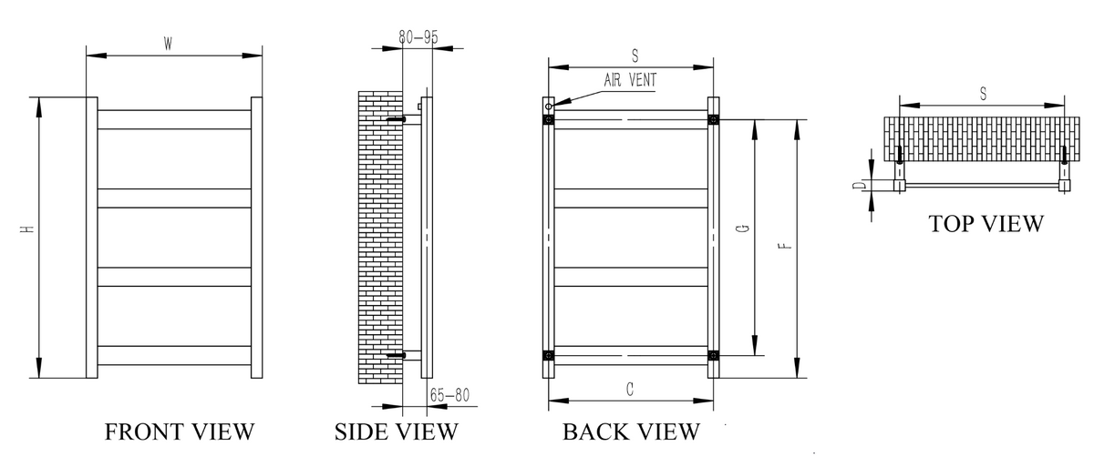 Reina Mina technical drawing