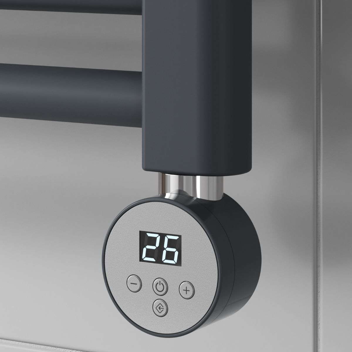 Reina Mini Round Thermostatic Control Unit Anthracite