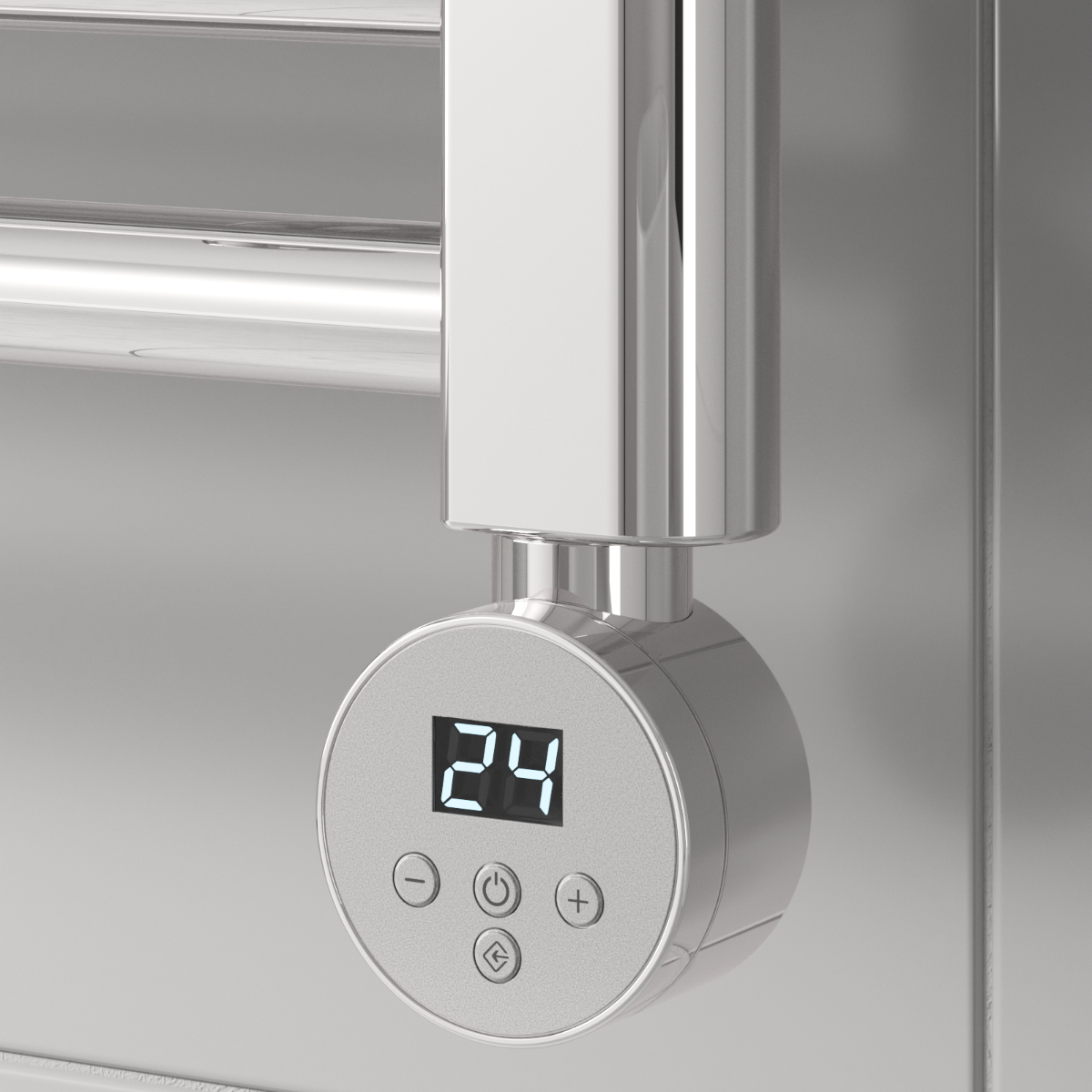 Reina Mini Round Thermostatic Control Unit Chrome