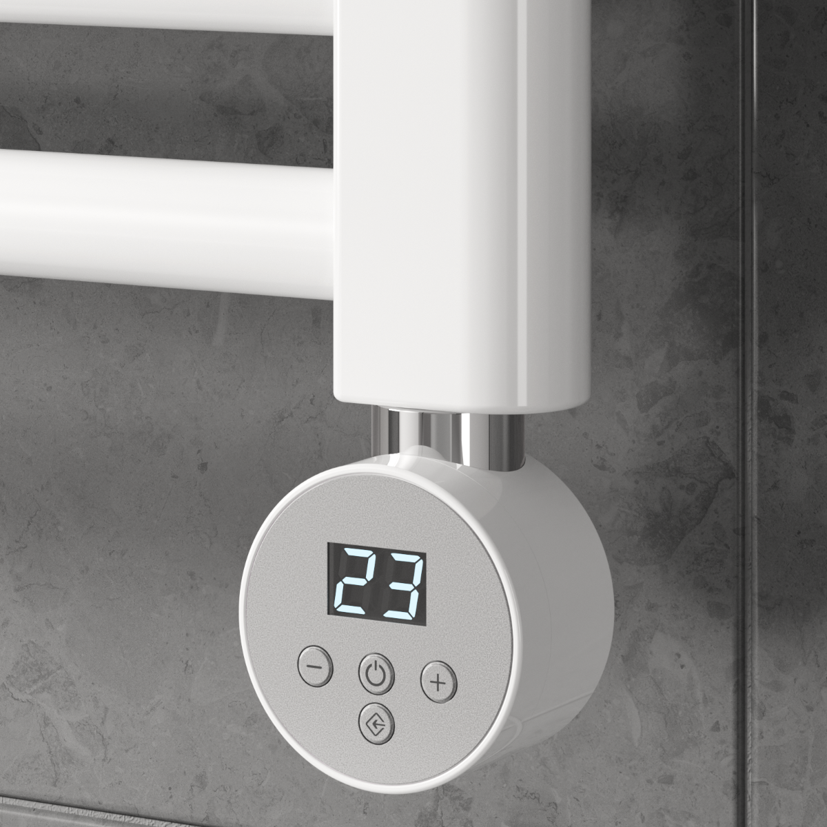 Reina Mini Round Thermostatic Control Unit White