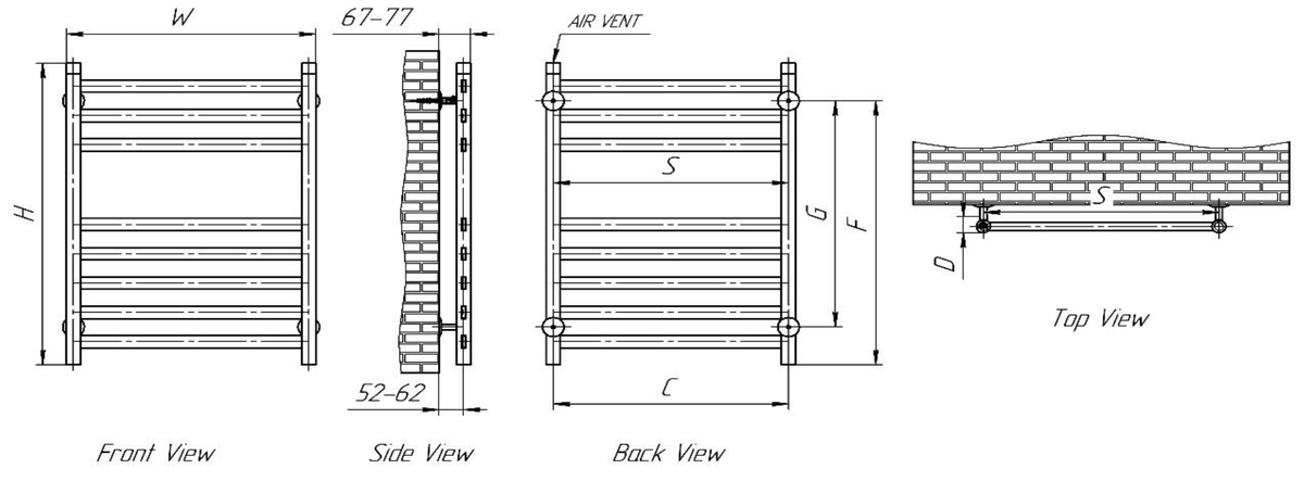 Reina Misa technical drawing