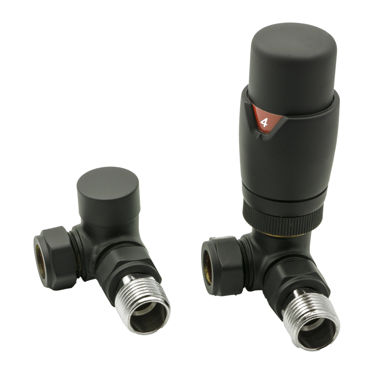 Reina Modal TRV Corner Valves Black