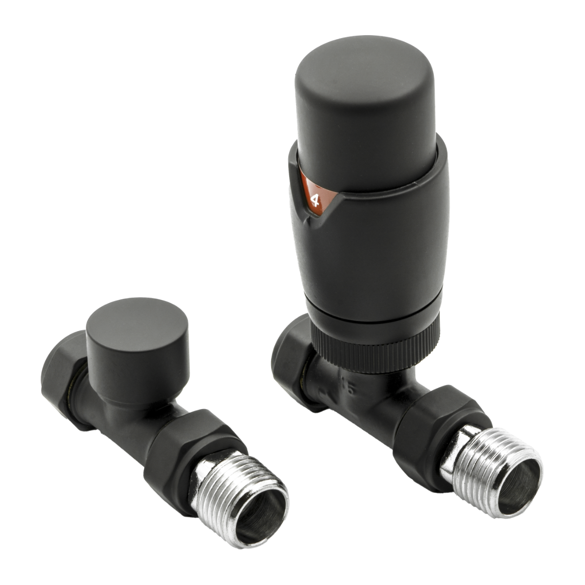 Reina Modal TRV Straight Valves Black