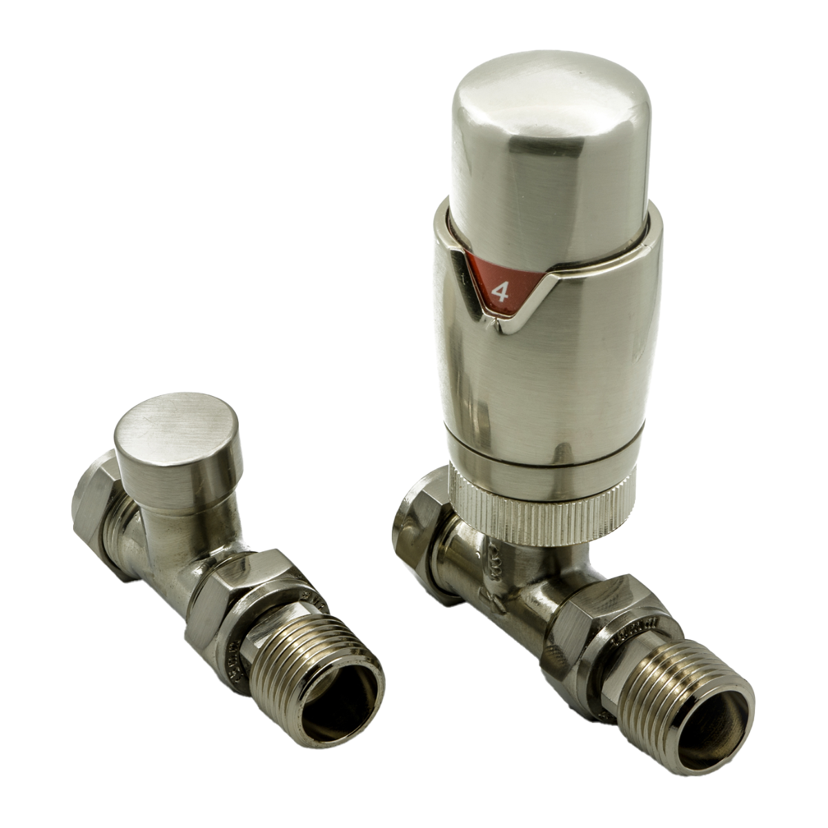 Reina Modal TRV Straight Valves Brushed