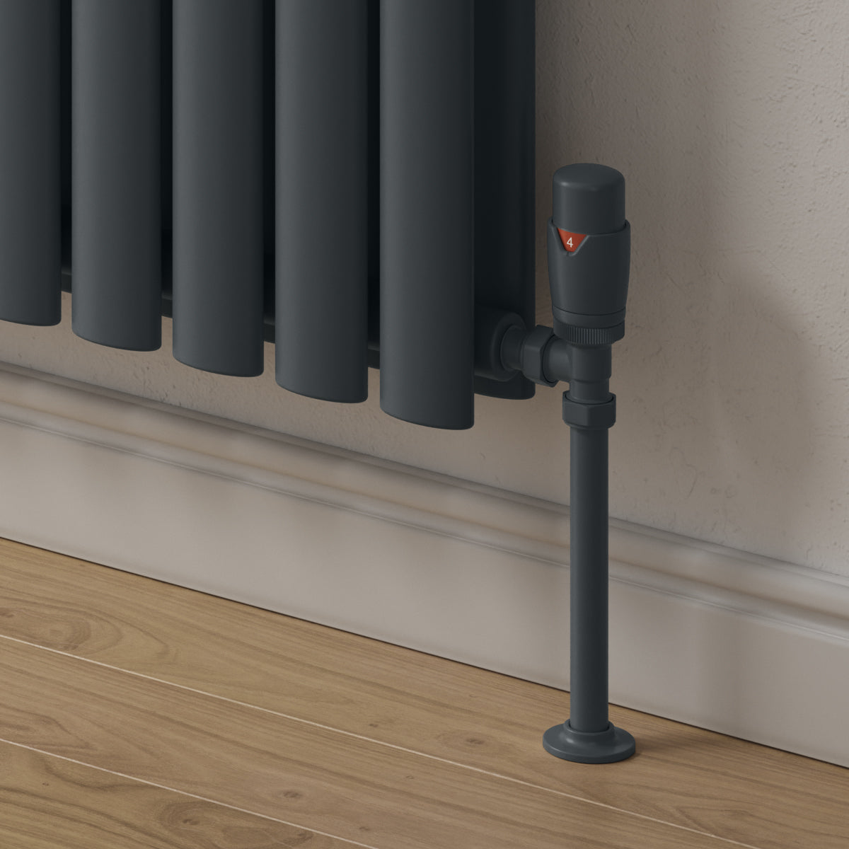 Reina Modal TRV Angled Valves radiator room setting