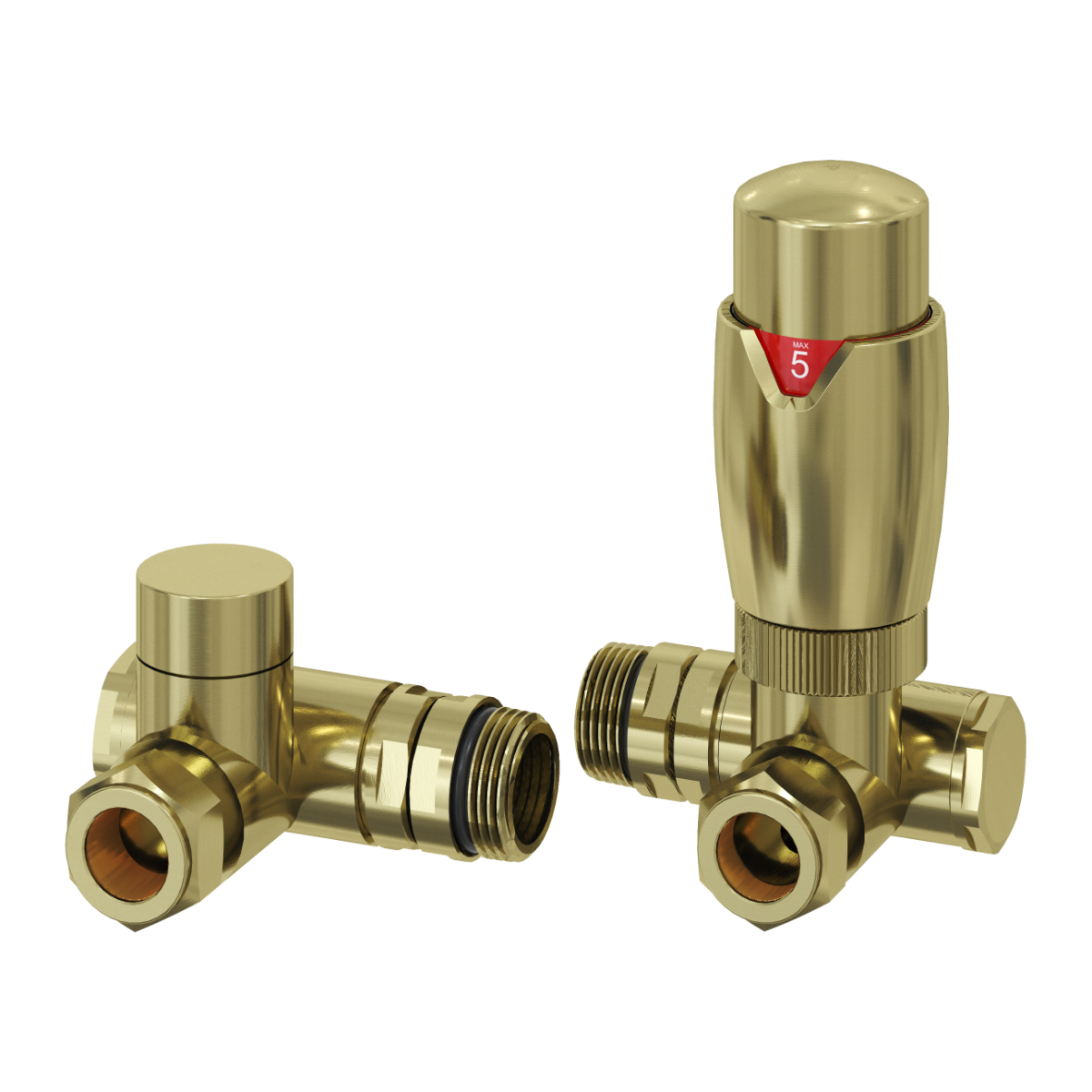 Reina Modal TRV Dual Fuel Corner Valves Bronze