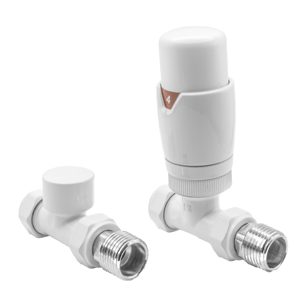 Reina Modal TRV Straight Valves White
