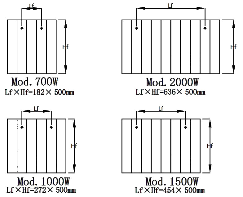 Reina Nika Horizontal technical drawing
