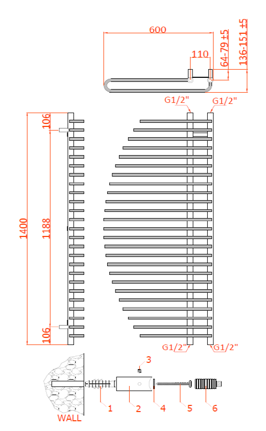 Reina Nola technical drawing