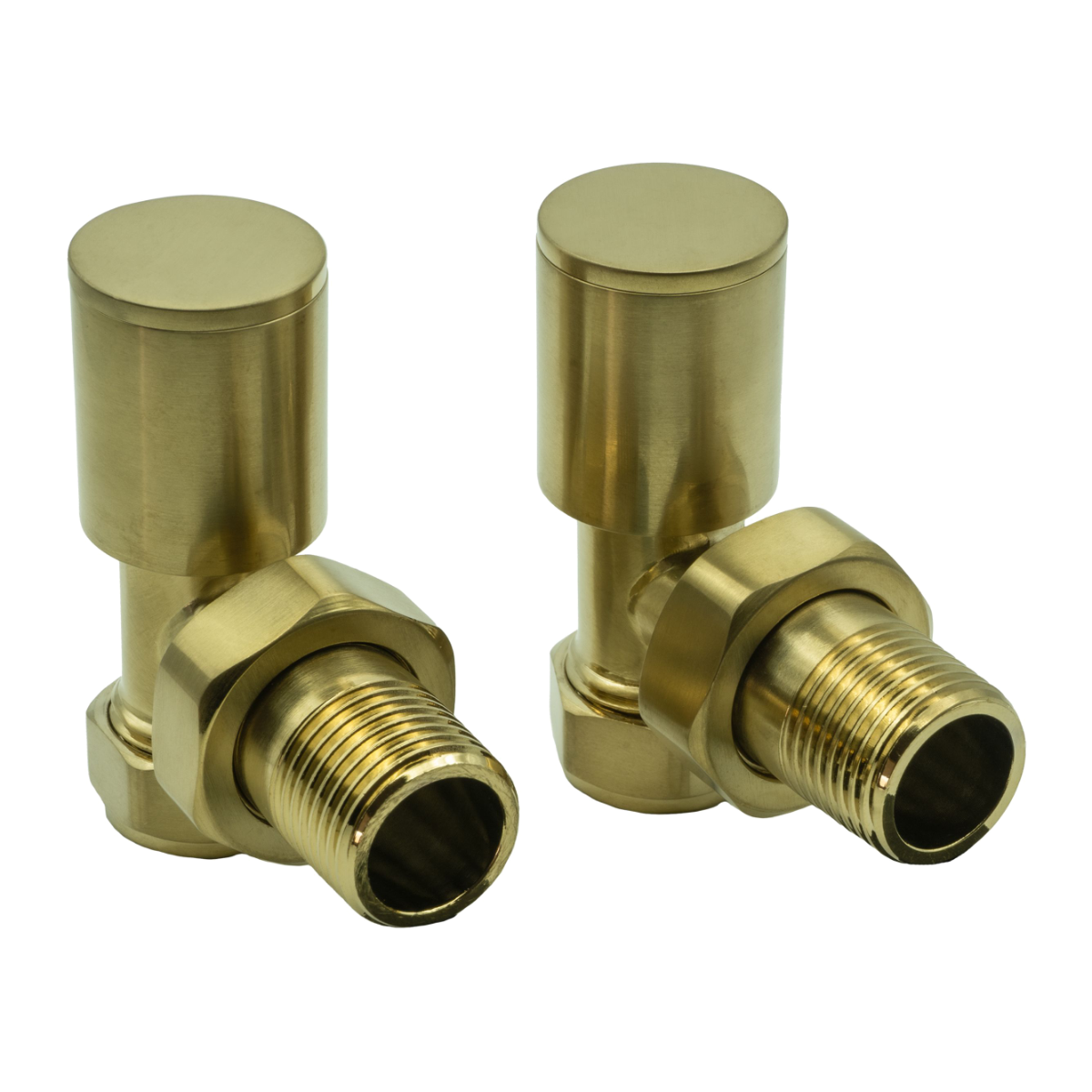 Reina Portland Angled Valves Brushed Brass