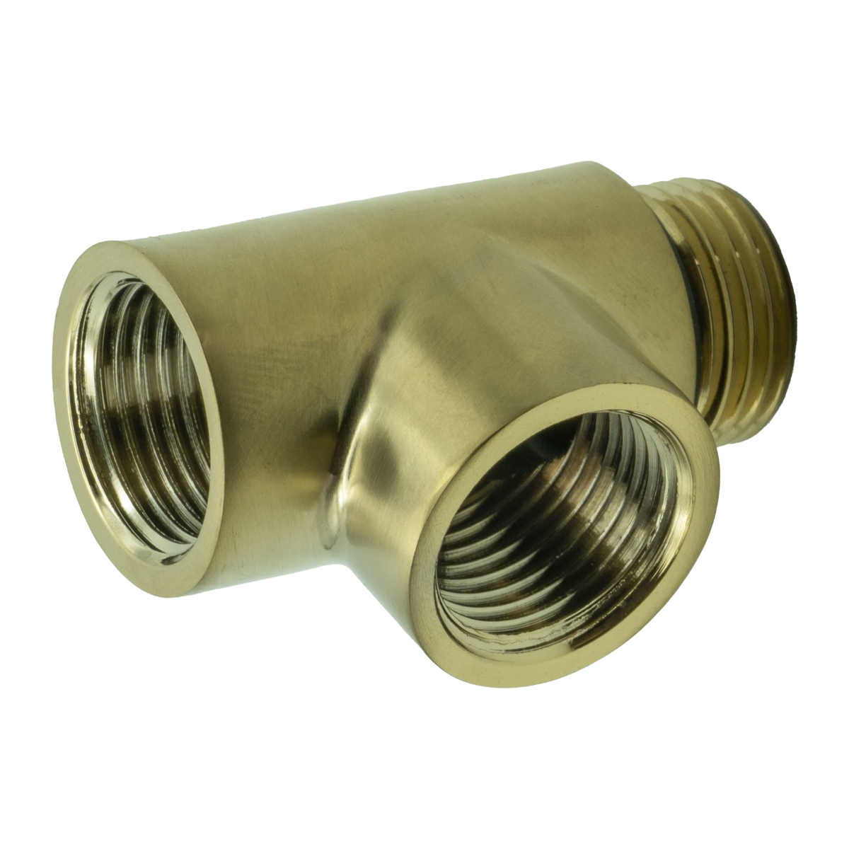 Reina Dual Fuel T-Piece Brushed Brass