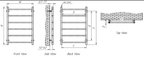 Reina Savio technical drawing