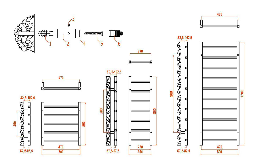 Reina Serena technical drawing