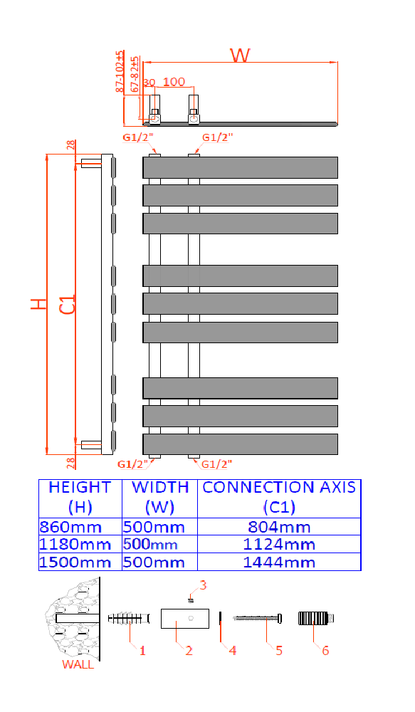 Reina Sesia technical drawing