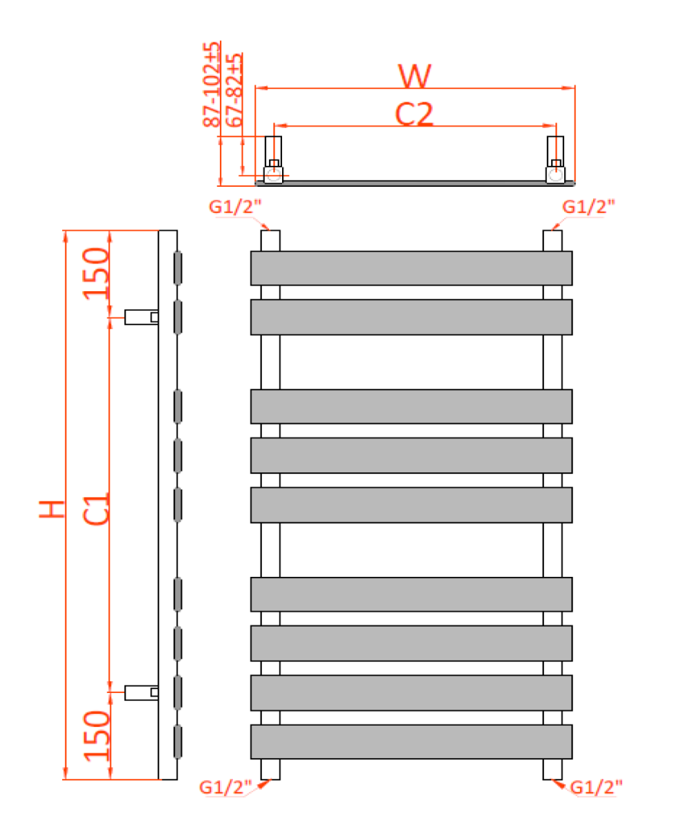 Reina Trento technical drawing