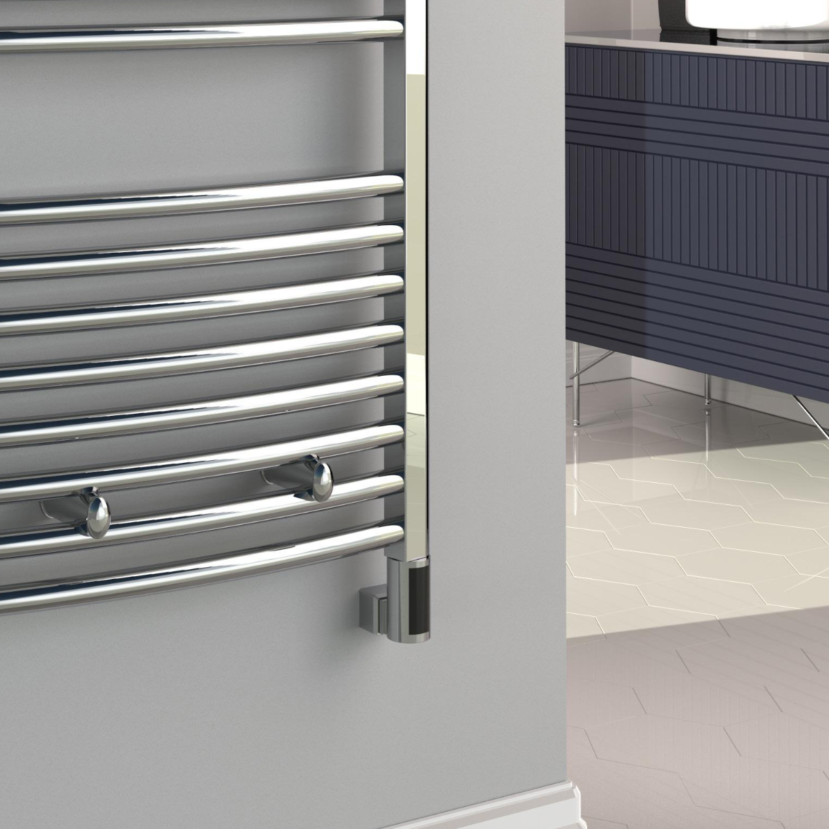 Reina Touch Thermostatic Element radiator room setting